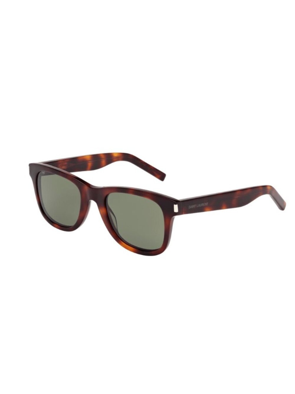 New Saint Laurent Unisex Sunglasses Havana Square Green Lens Acetate Frame SL 51